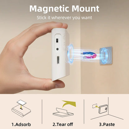 EZVALO 6 Pack Motion Sensor Night Lights, Smart Sync Stair Lights with 1500Mah Rechargeable Battery, Magnetic Dimmable Wall Lights, LED Nightlight for Hallway, Stairs, Bedroom, Barhroom, Kitchen, Family, Kids, Parents, Night Walk Safety, Rental-Friendly